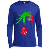 GRINCH HAND HOLDING BOSTON RED SOX GLITTER CHRISTMAS PINGPONG