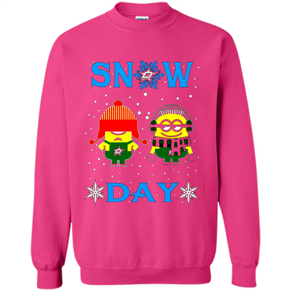 Snow Day Shirt For Dallas Stars Vs Minion Fans pingpong
