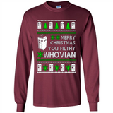 Merry Christmas You Filthy Whovian ugly sweater PINGPONG