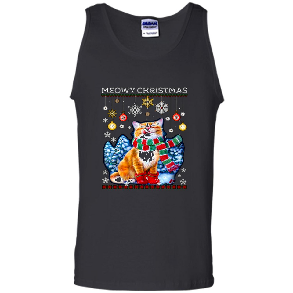 Meowy Christmas Ugly Funny Cats Lover PINGPONG