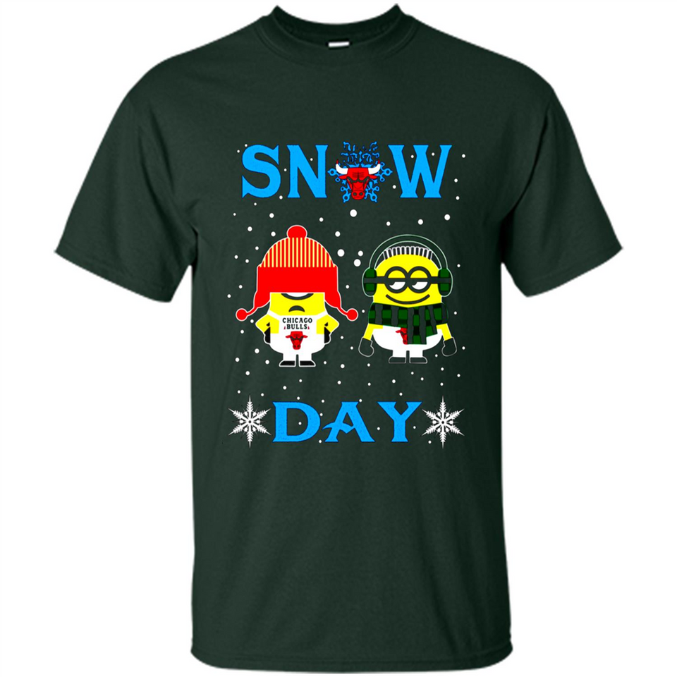 Snow Day Shirt For Chicago Bulls Vs Minion Fans pingpong