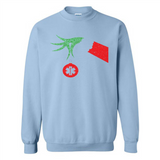 Funny Grinch Hand holding Doctor ornament Christmas Sporty T-Shirt - Sweatshirt