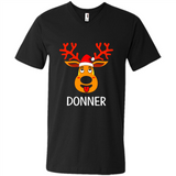 Donner Reindeer Santa Claus Funny Xmas Holiday T-Shirt - Men's V-Neck