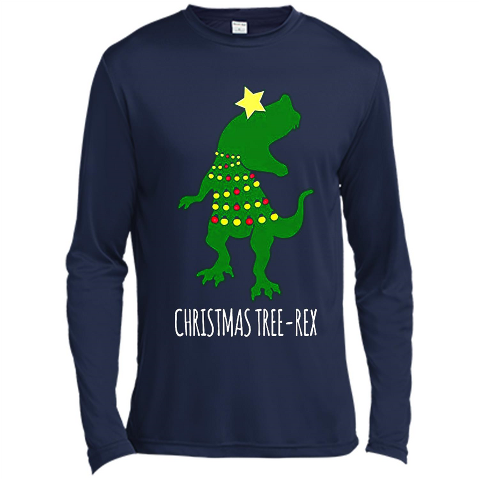 Christmas Tree Rex - Canvas Long Sleeve T-Shirt