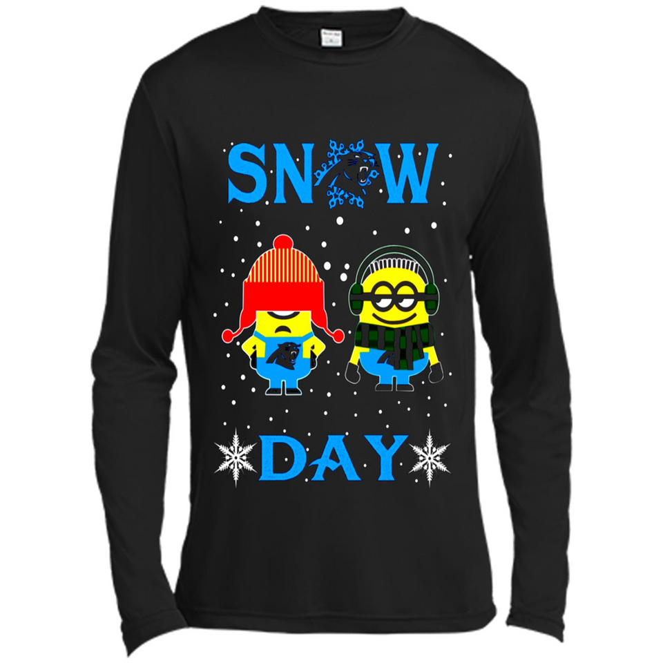 Snow Day Shirt For Carolina Panthers Vs Minion Fans pingpong