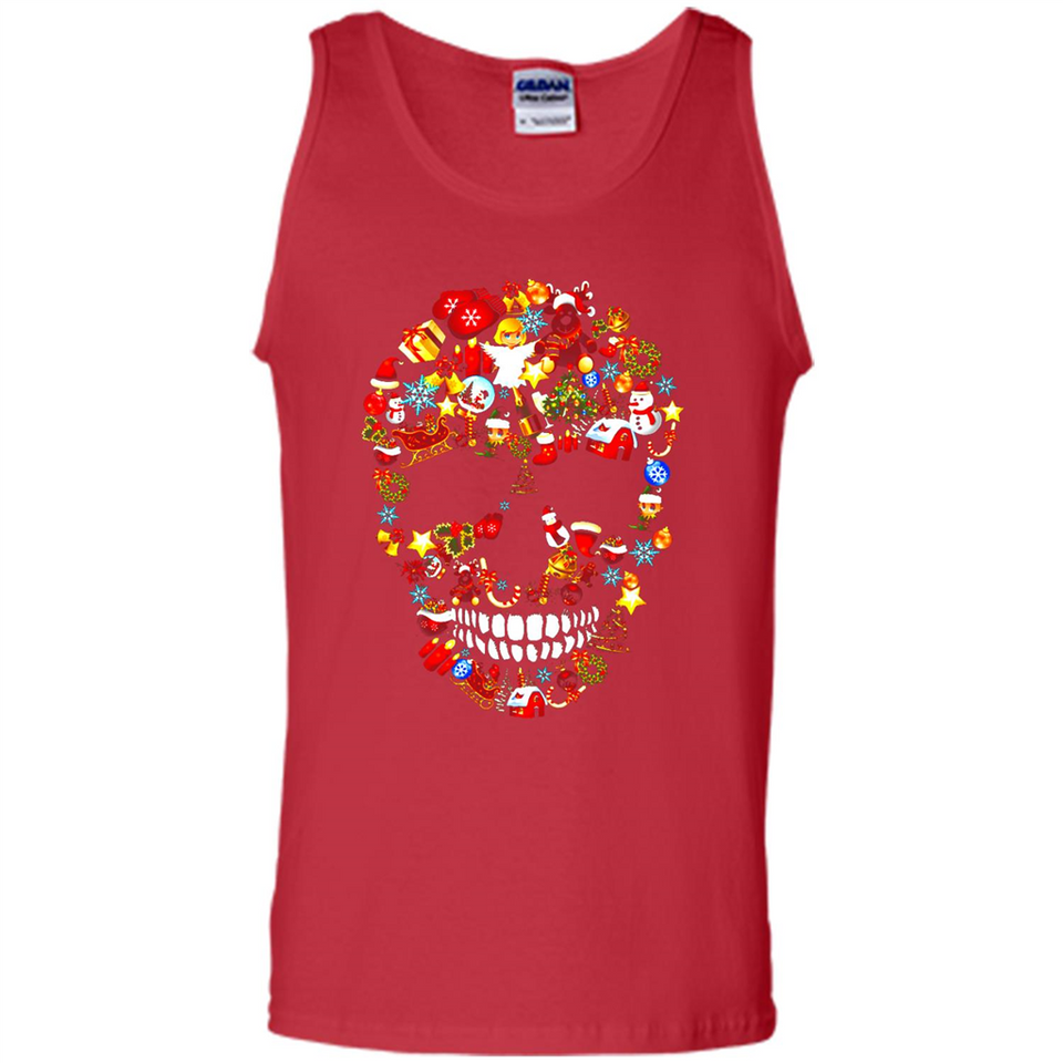 Skull Christmas Decorations Merry Xmas T-Shirt - Tank Top