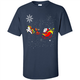 Christmas Unicorn Rudolph and Santa - Shirt