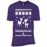 Rudolph and Clarice Ugly Christmas Sweater - Premium Short Sleeve T-Shirt