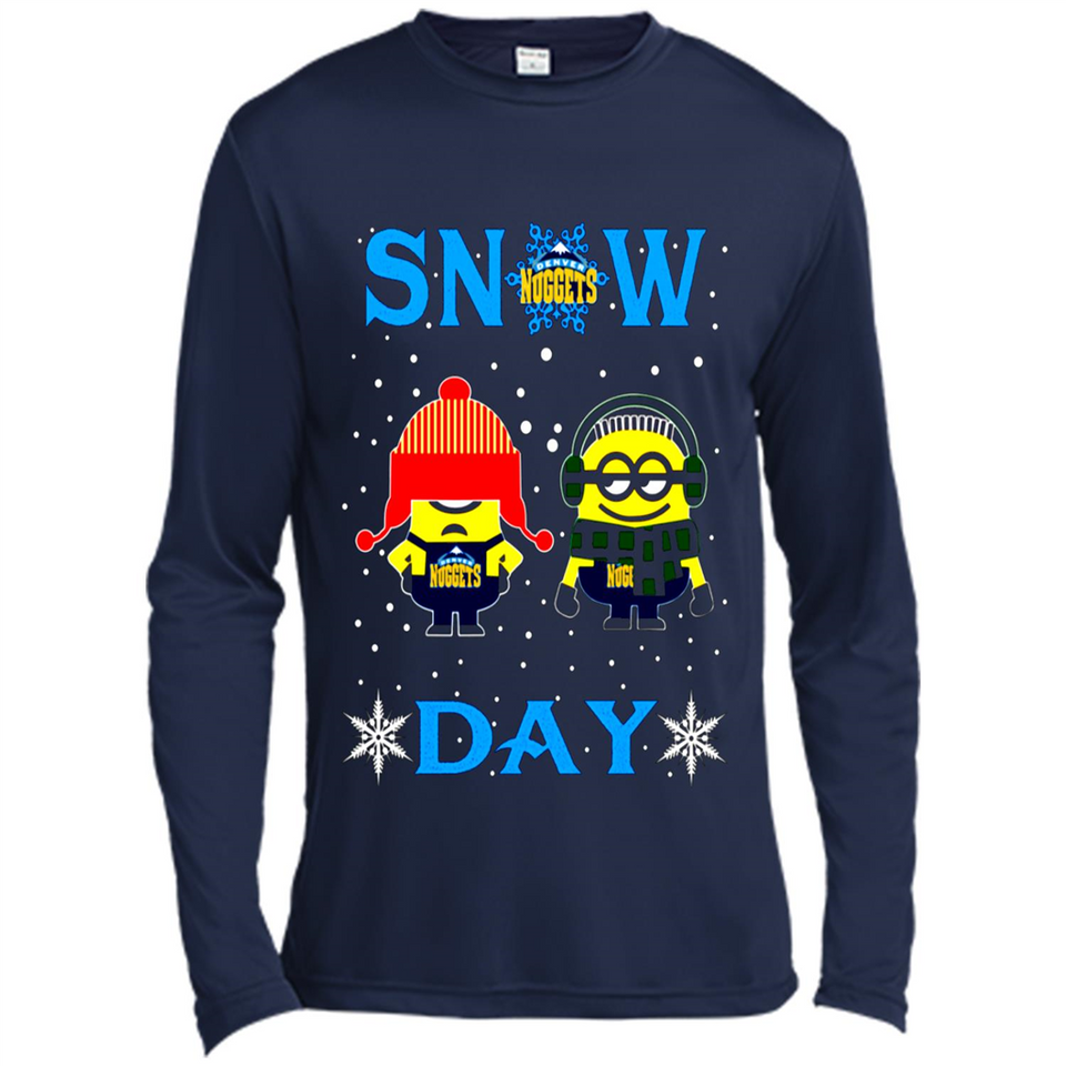 Snow Day Shirt For Denver Nuggets Vs Minion Fans pingpong