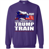 All Board The Trump Train 2020 Patriotic U.S Flag pingpong - Sweatshirt