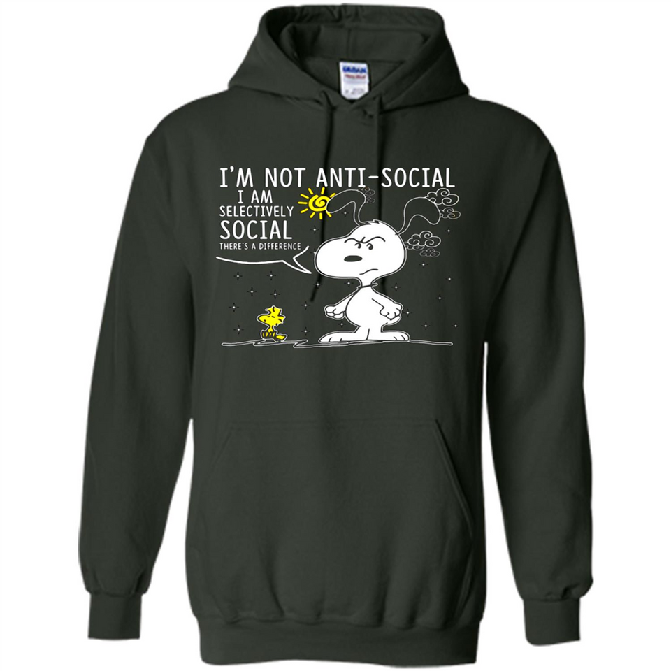 Snoopy I'm Not Anti-Social I Am Selectively Social