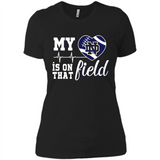Notre Dame Fighting Irish Football My Heart is on that Field - Ladies' Boyfriend T-Shirt