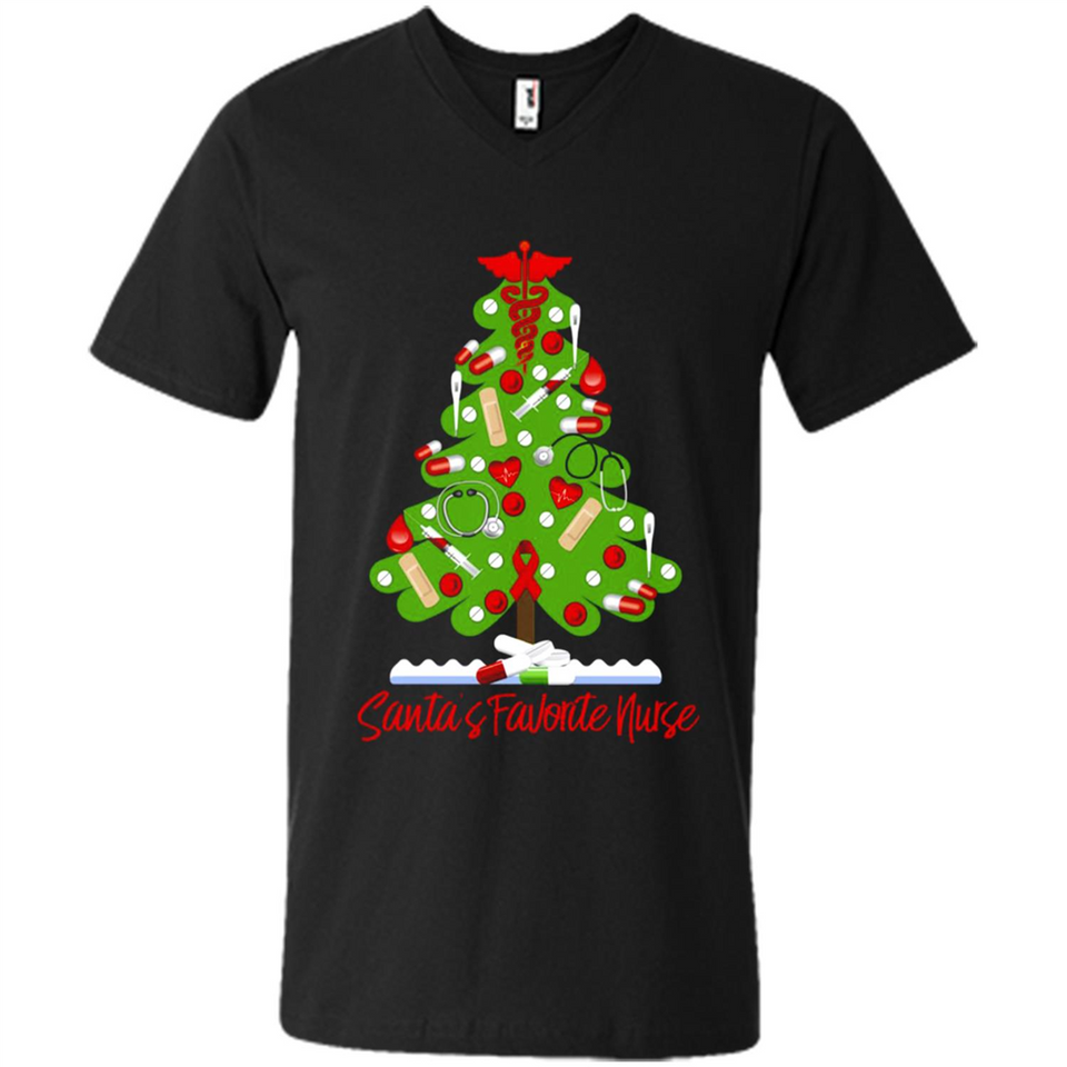 Santa's Favorite Nurse Christmas Tee