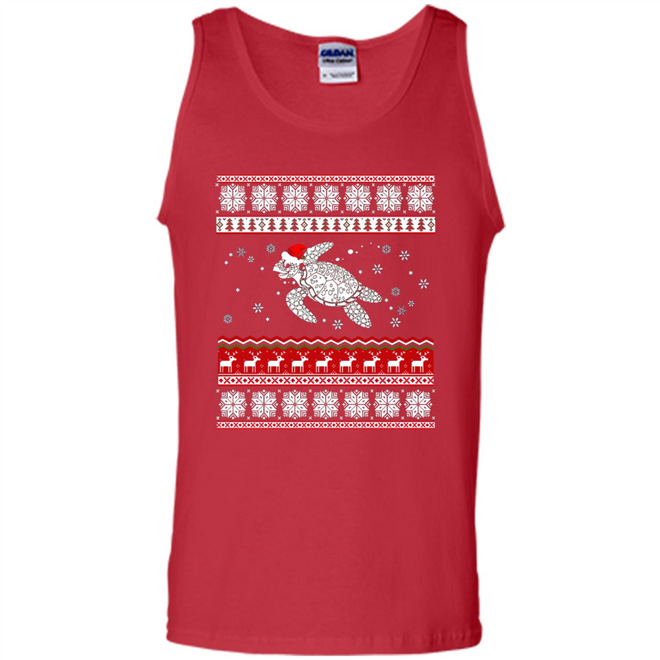 Sea Turtle Ugly Christmas T-Shirt - Tank Top