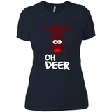 Oh Deer Christmas Reindeer Black mugs PINGPONG - Ladies' Boyfriend T-Shirt
