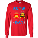 Snow Day Shirt For Calgary Flames Vs Minion Fans pingpong