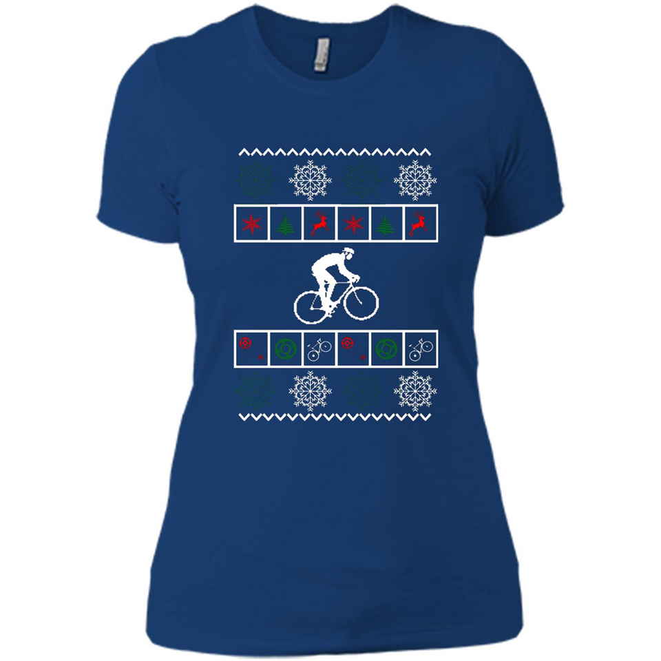 Christmas Ugly Sweater Best Cycling Ugly Christmas Sweater - Ladies' Boyfriend T-Shirt