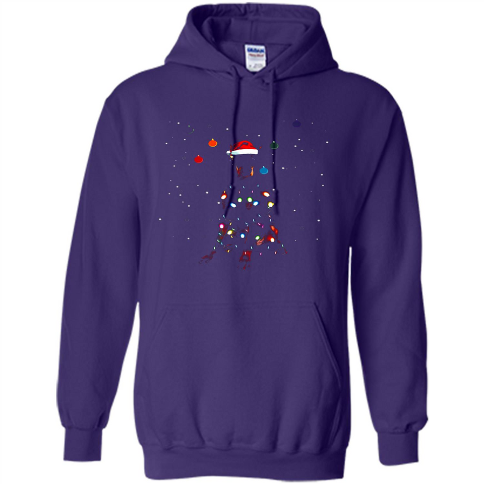 Doberman Santa Lights Christmas Dog Xmas Sweatshirt - Hoodie