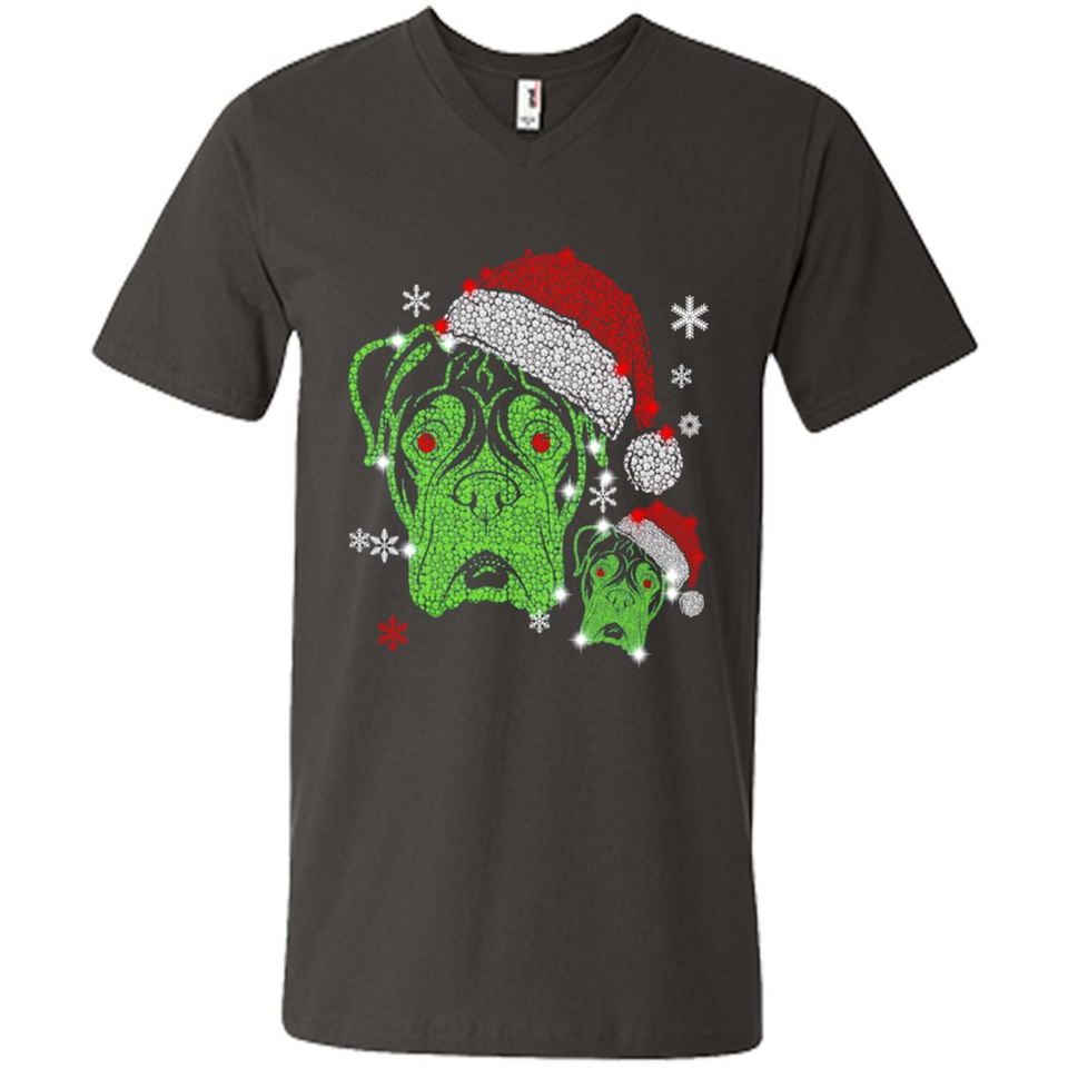 Boxer Dog diamond Christmas - Men's V-Neck