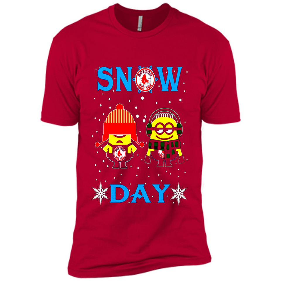 Snow Day Shirt For Boston Red Sox Vs Minion Fans pingpong
