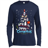 Christmas Ugly Sweater Animal Tree Pine Merry Christmas - Canvas Long Sleeve T-Shirt