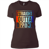 Retro Straight Outta 1983 35 Years Old - Ladies' Boyfriend T-Shirt