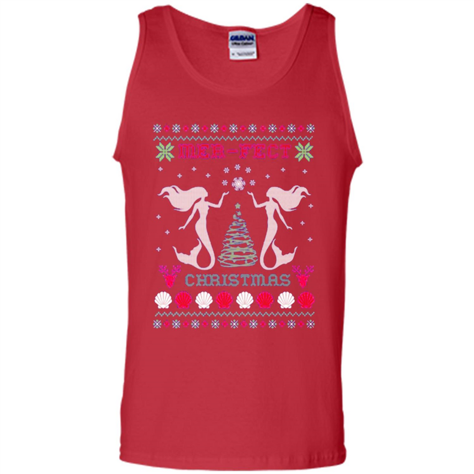 Mermaid Mer-Fect Ugly Christmas Sweater - Tank Top
