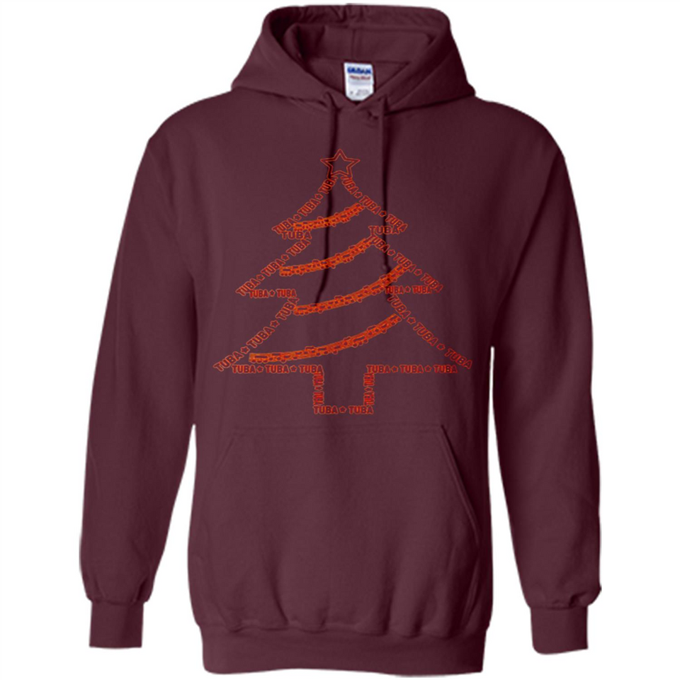 Tuba Text Christmas Tree Musical Instrument Holiday Shirt