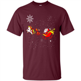 Christmas Unicorn Rudolph and Santa - Shirt