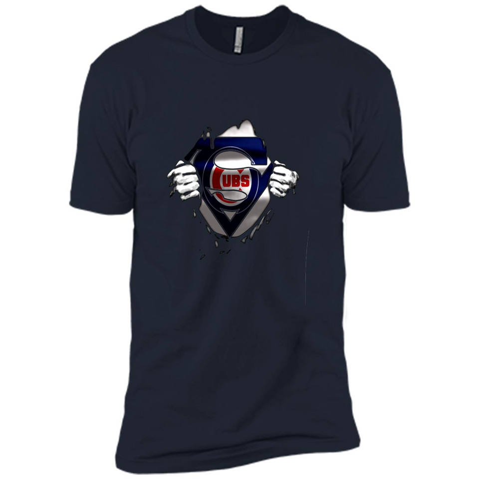 Chicago Cubs And Superman Fans - Premium Short Sleeve T-Shirt