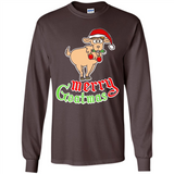 Christmas Merry Goatmas Goat Shirt Santa Hat - Long Sleeve T-Shirt