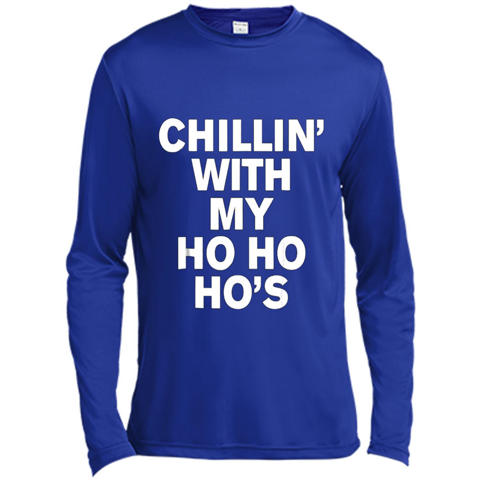 Chillin With My Ho Ho Ho's Funny Christmas - Canvas Long Sleeve T-Shirt