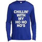 Chillin With My Ho Ho Ho's Funny Christmas - Canvas Long Sleeve T-Shirt