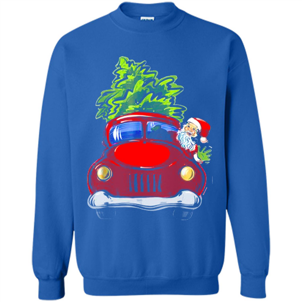 Vintage Santa red Truck Christmas Tree PINGPONG
