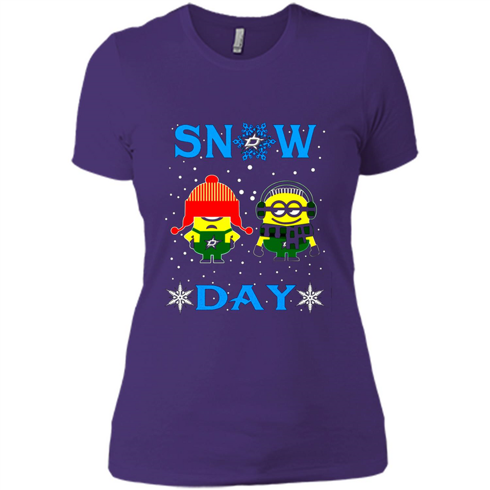 Snow Day Shirt For Dallas Stars Vs Minion Fans pingpong