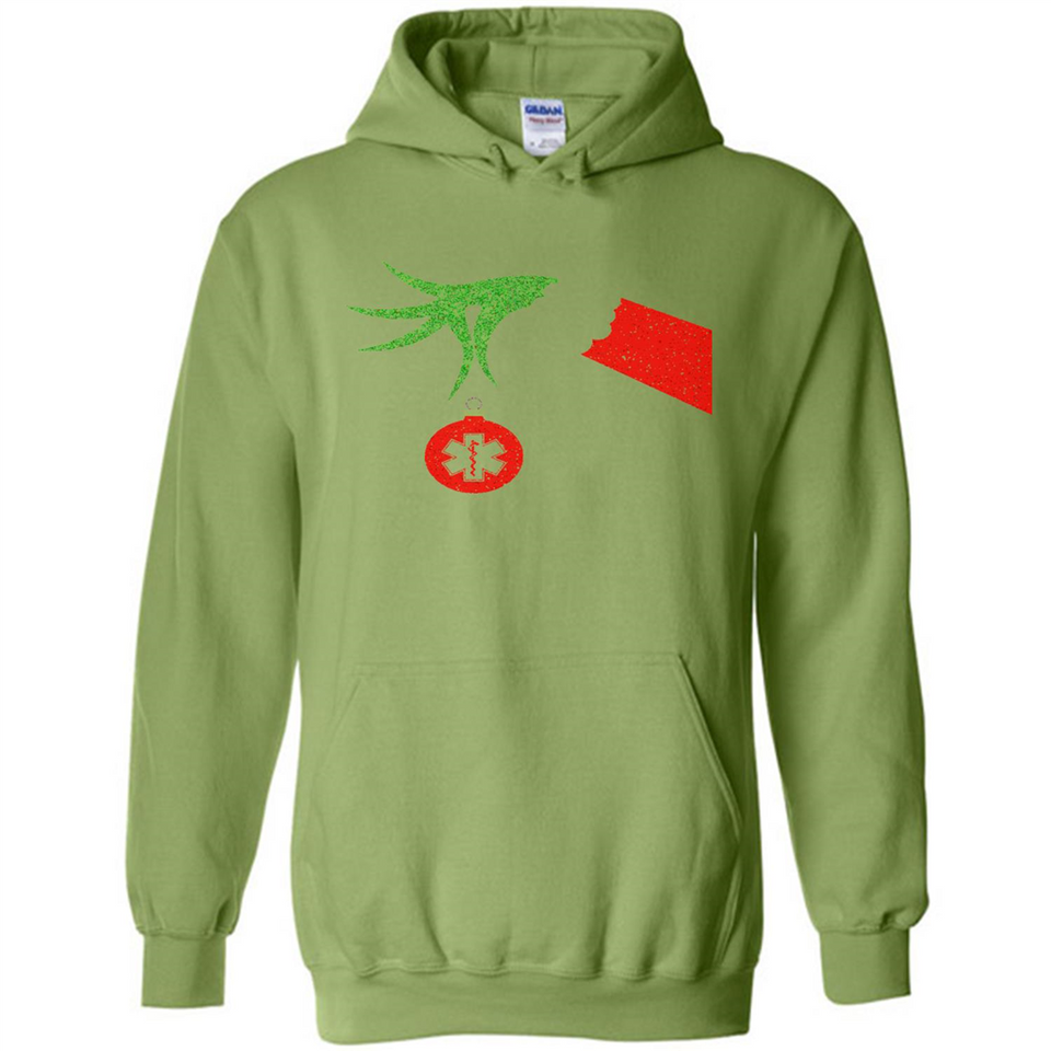 Funny Grinch Hand holding Doctor ornament Christmas Sporty T-Shirt - Hoodie