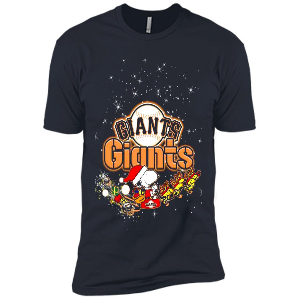Snoopy Christmas San Francisco Giants - Premium Short Sleeve T-Shirt
