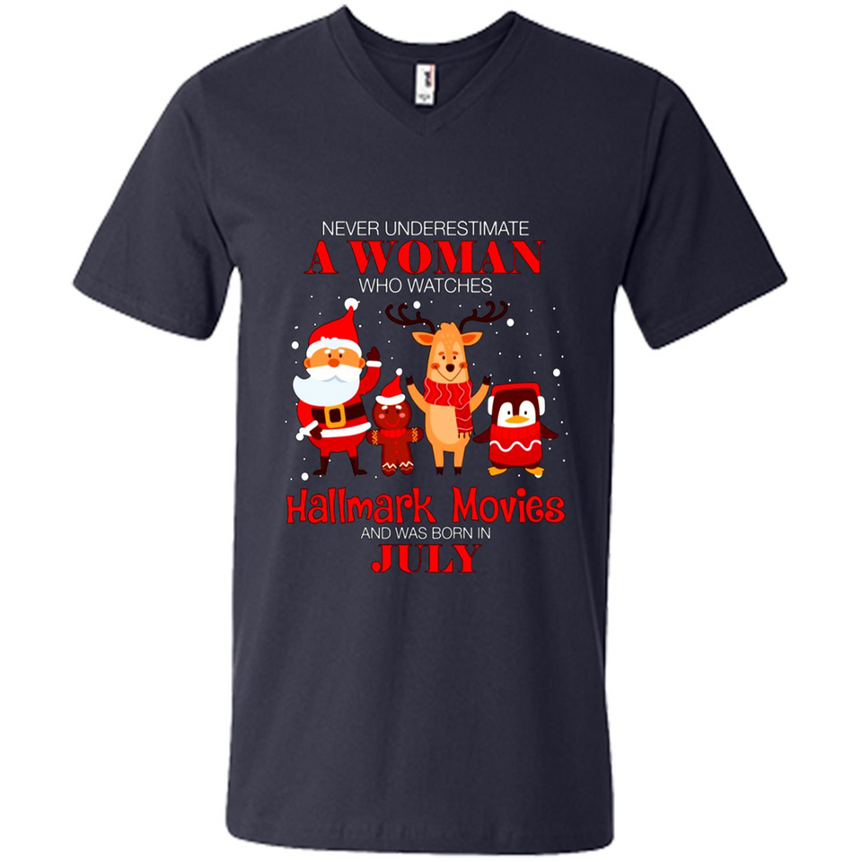 Never Underestimate A July Woman Watches Hallmark Movies Sweatshirt PINGPONG
