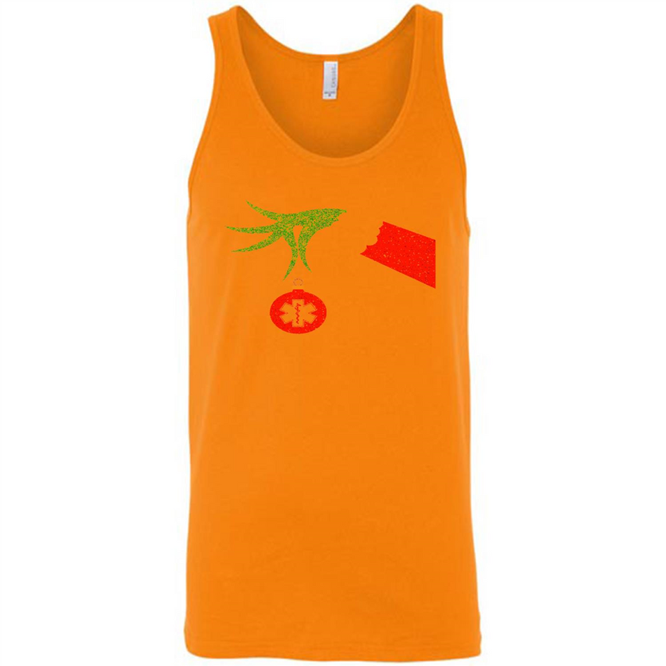 Funny Grinch Hand holding Doctor ornament Christmas Sporty T-Shirt - Canvas Unisex Tank