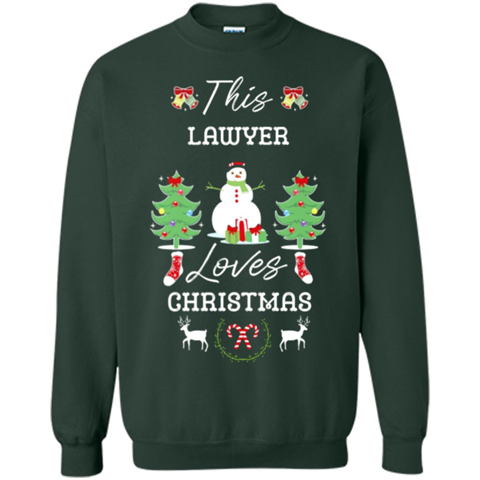 This Lawyer Loves Christmas Tree Shirt with Snowman
