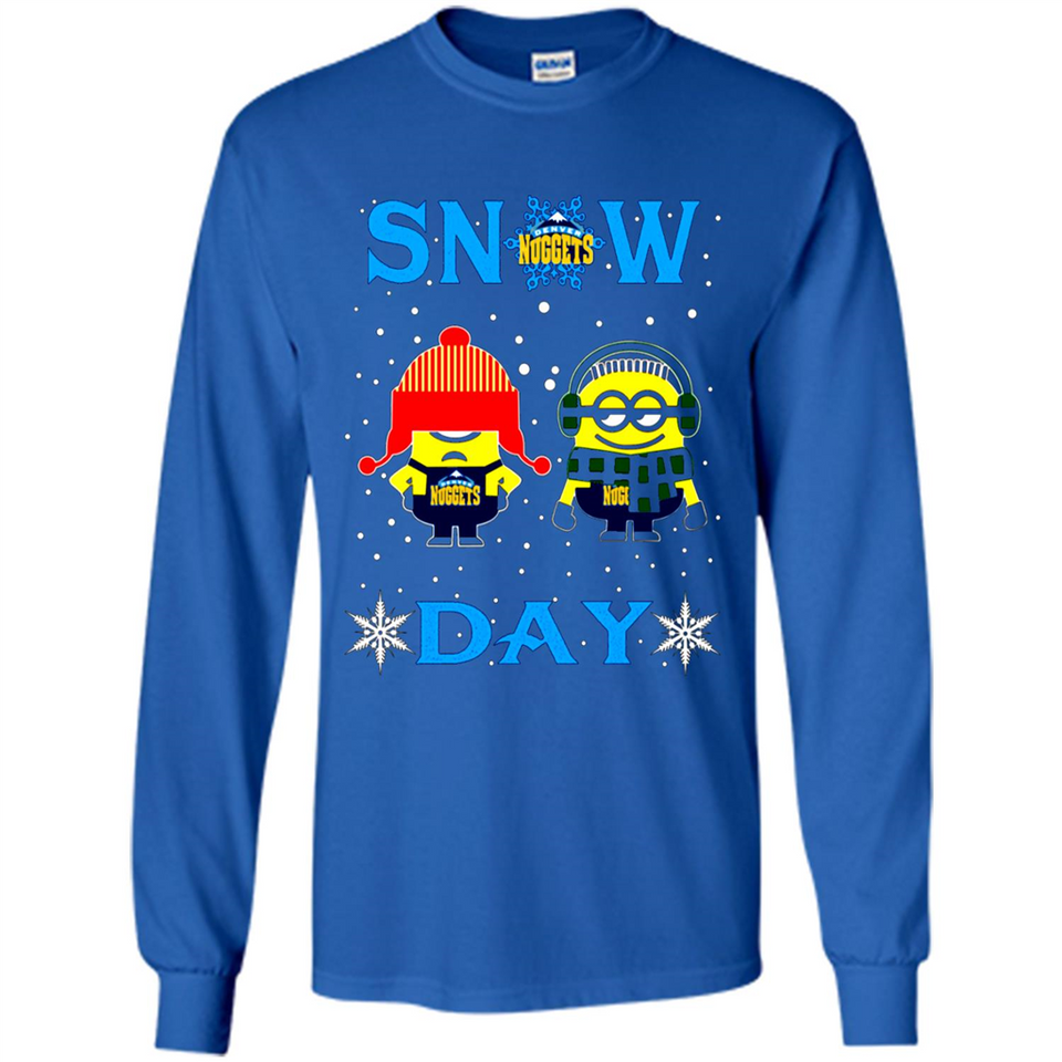 Snow Day Shirt For Denver Nuggets Vs Minion Fans pingpong