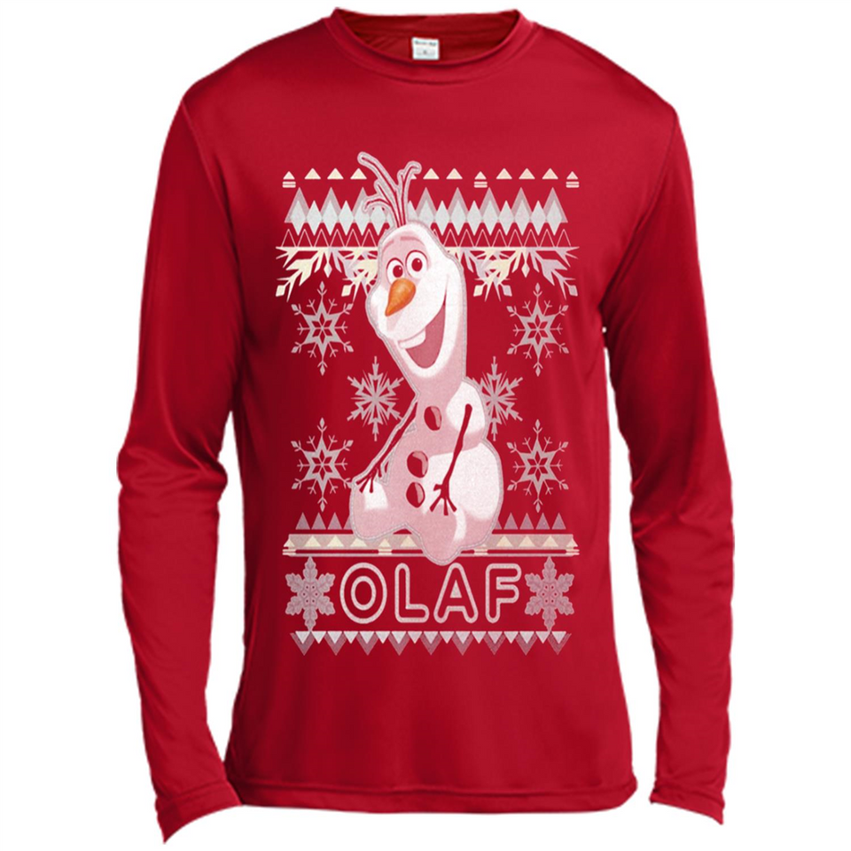 Olaf frozen ugly christmas sweater - Canvas Long Sleeve T-Shirt