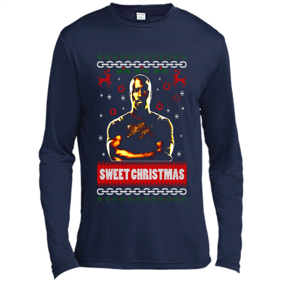 Christmas Ugly Sweater Floyd Mayweather Sweet Christmas - Canvas Long Sleeve T-Shirt