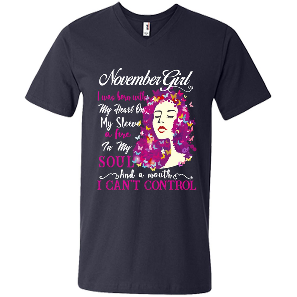 November Butterfly Girl - Men's V-Neck