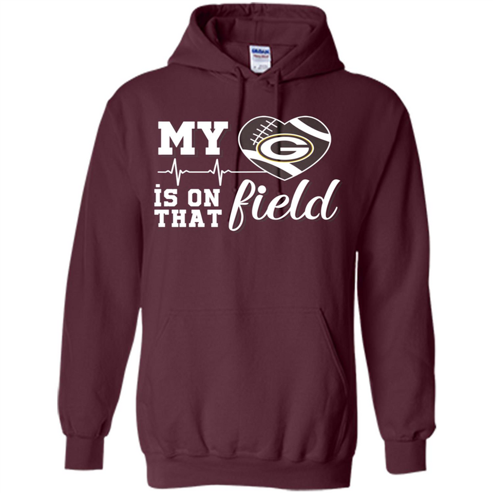 Green Bay Packers Football My Heart is on that Field - Hoodie