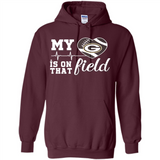 Green Bay Packers Football My Heart is on that Field - Hoodie