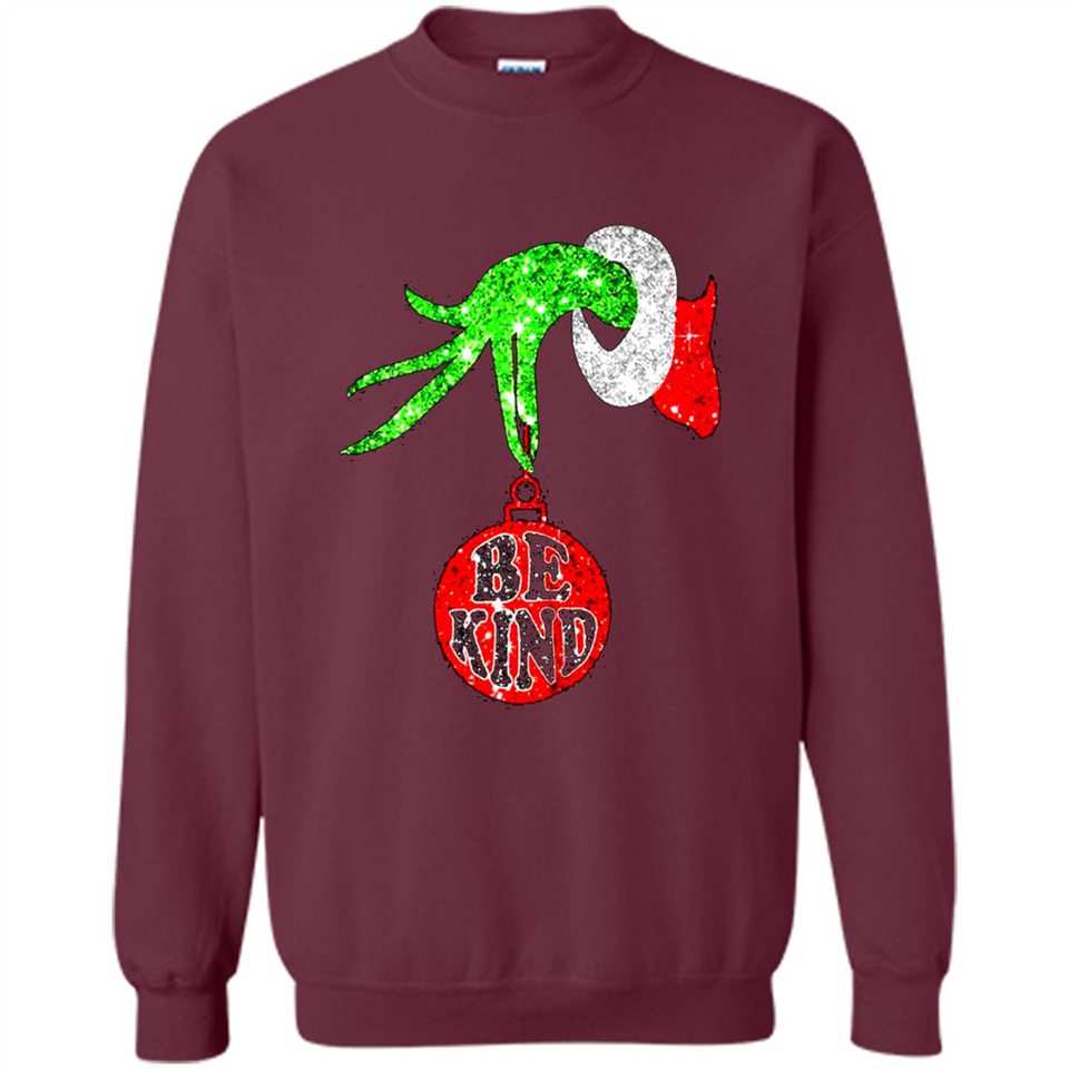 Christma Season With Green Grinch Hand Be Kind - Sweatshirt