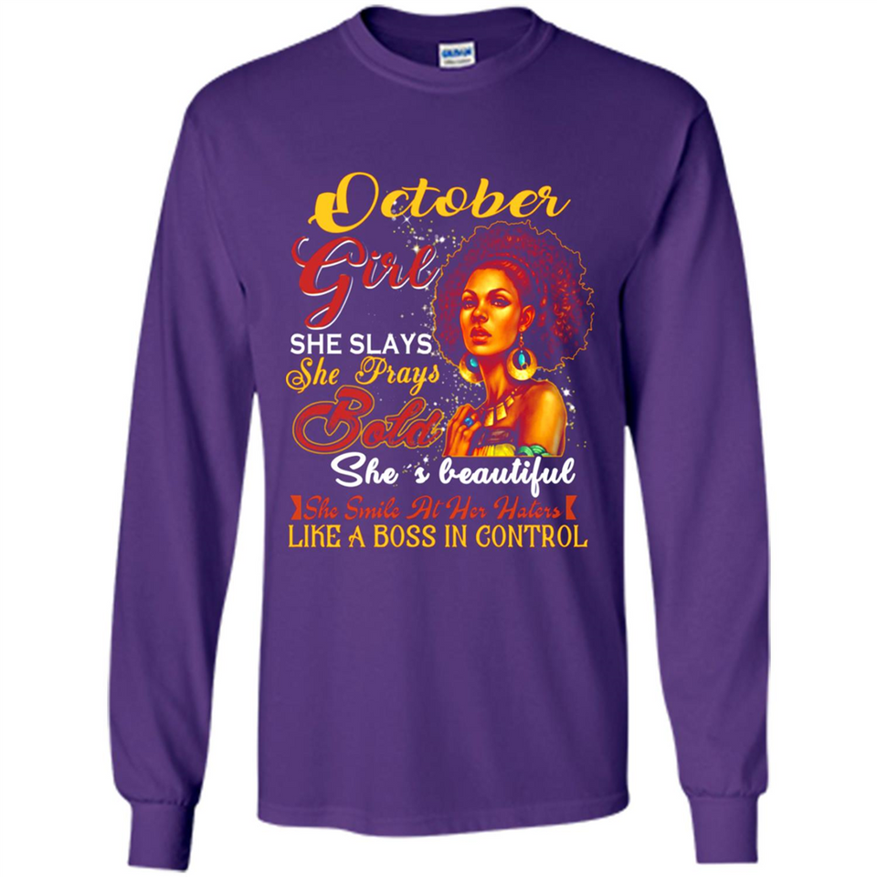 October Girl She Slays She Prays Beautiful Birthday PINGPONG
