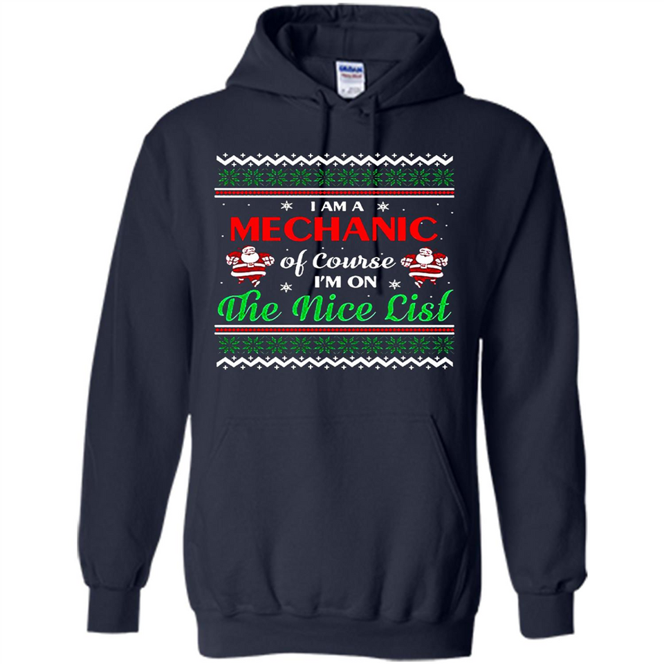 Funny Ugly Christmas T-Shirt Gift for Mechanic - Hoodie
