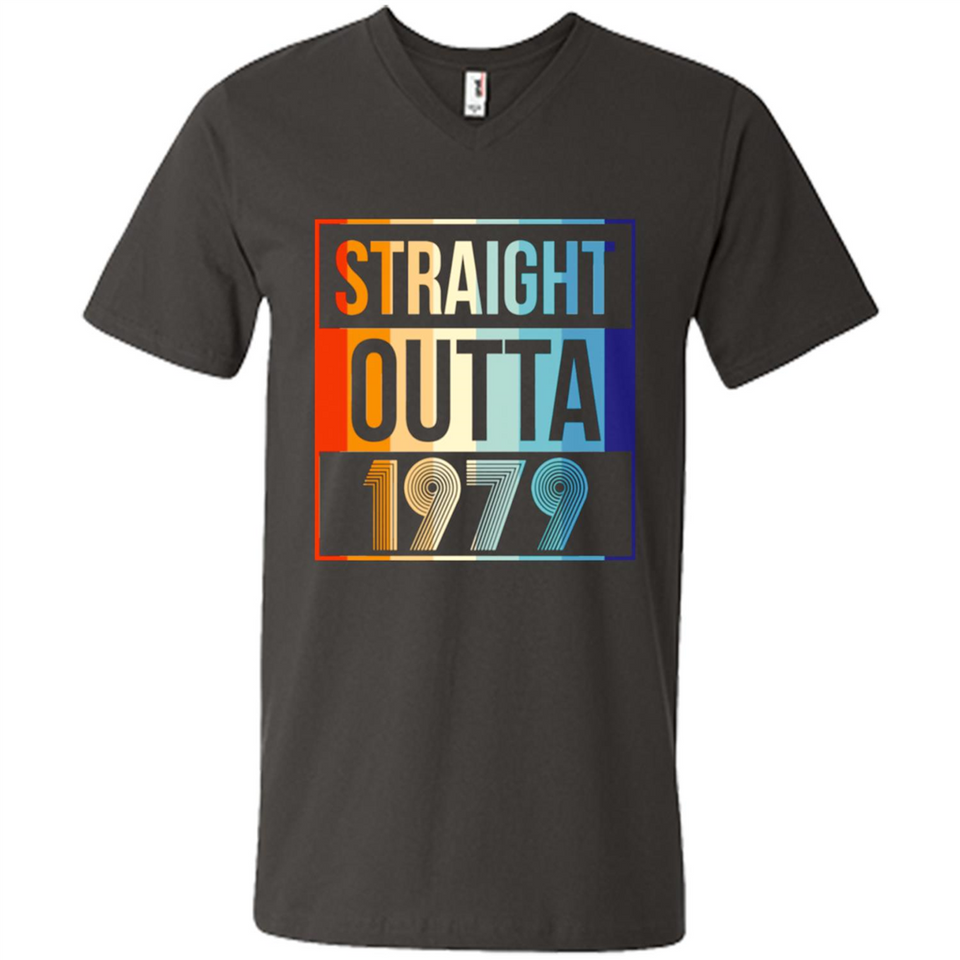 Retro Straight Outta 1979 39 Years Old - Men's V-Neck